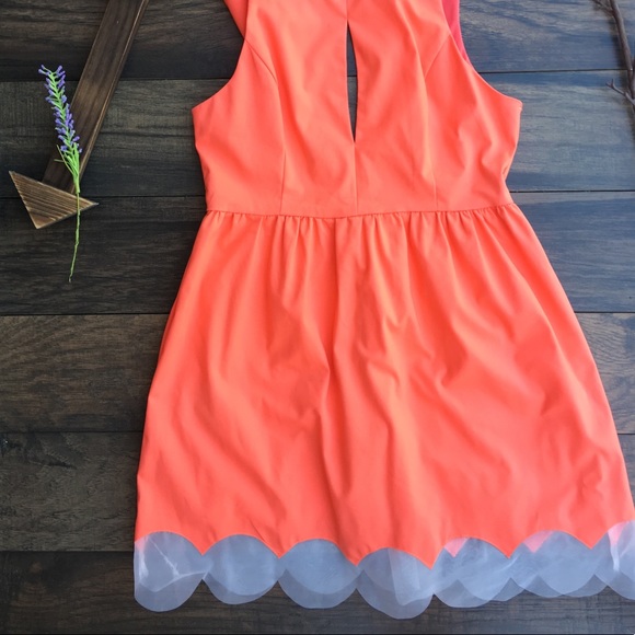 DO + BE CORAL FRONT SLIT DRESS - Picture 8 of 8